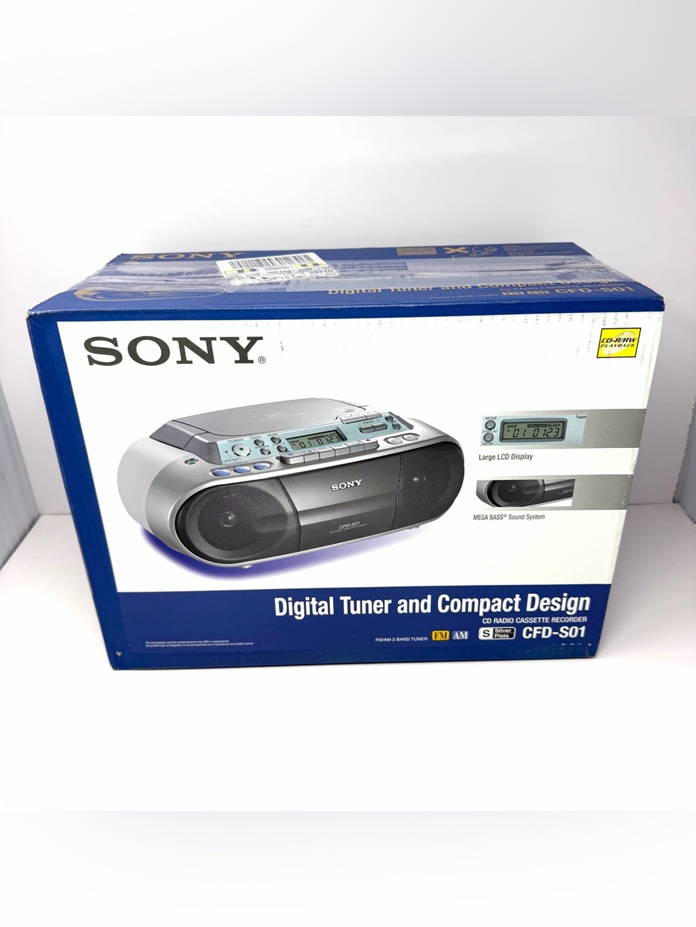 Sony CFD-S01 CD Player Cassette Recorder AM/FM Radio Boom Box NOS Y2K New In Box